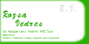 rozsa vedres business card